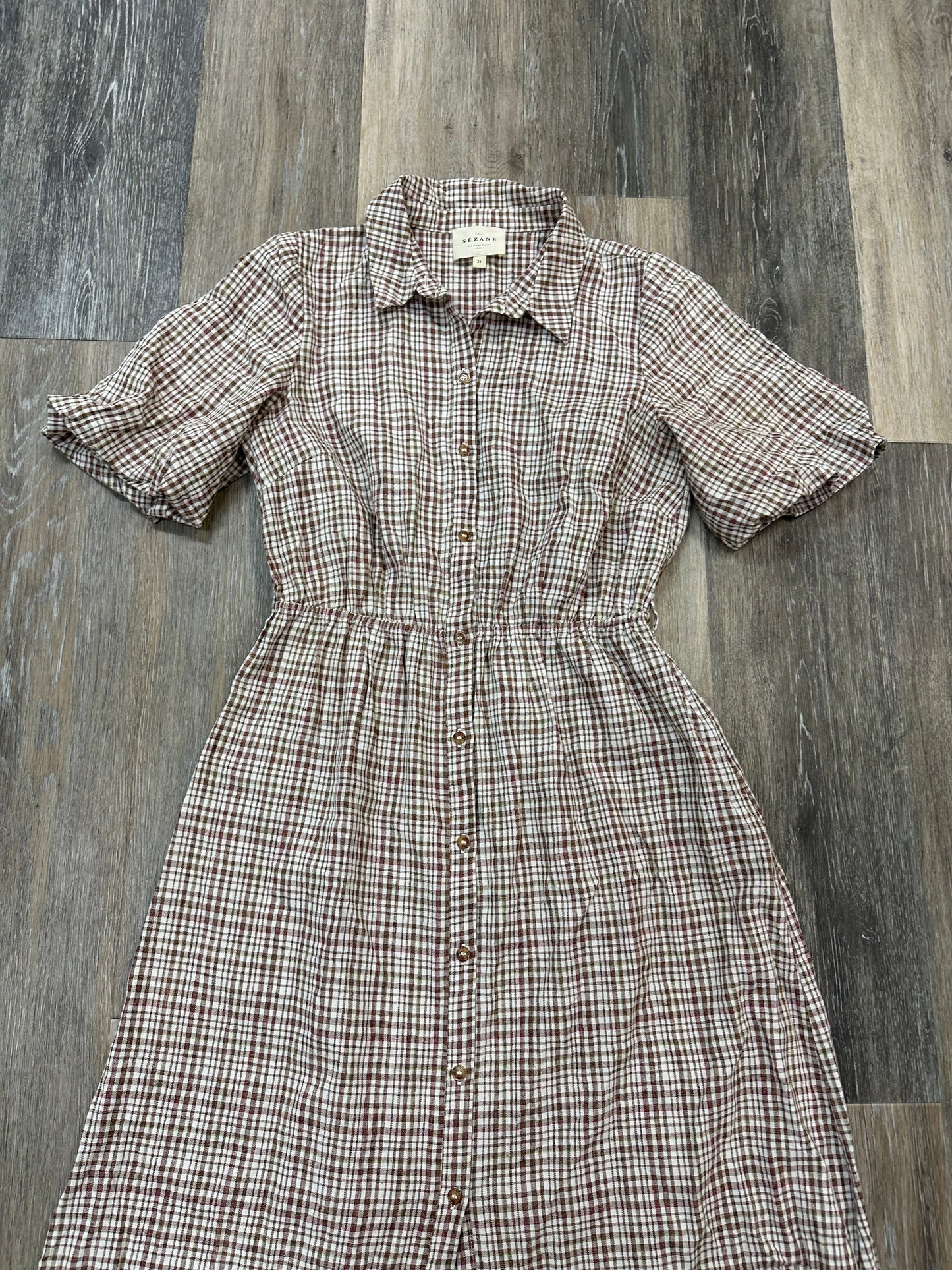 Dress Designer By Sezane In Plaid Pattern, Size: 2