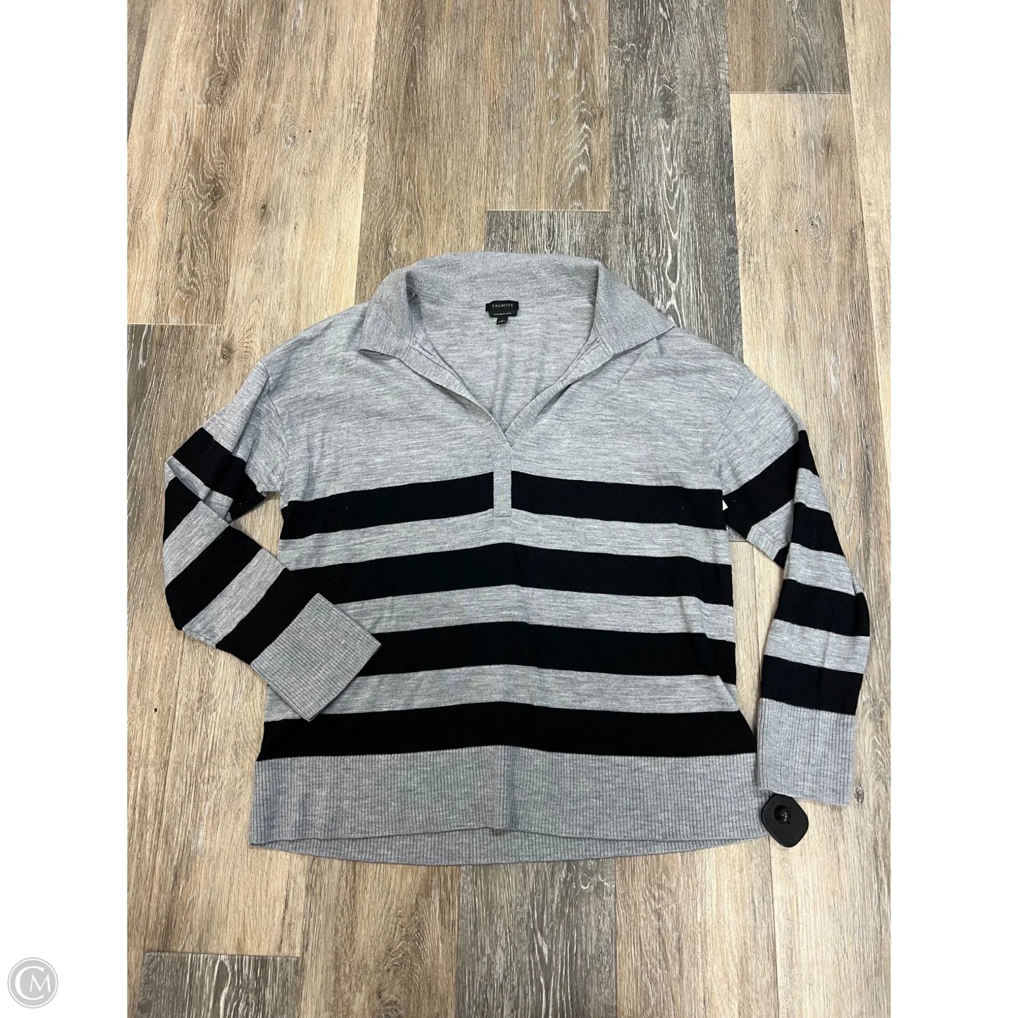 Sweater By Talbots In Grey, Size: L