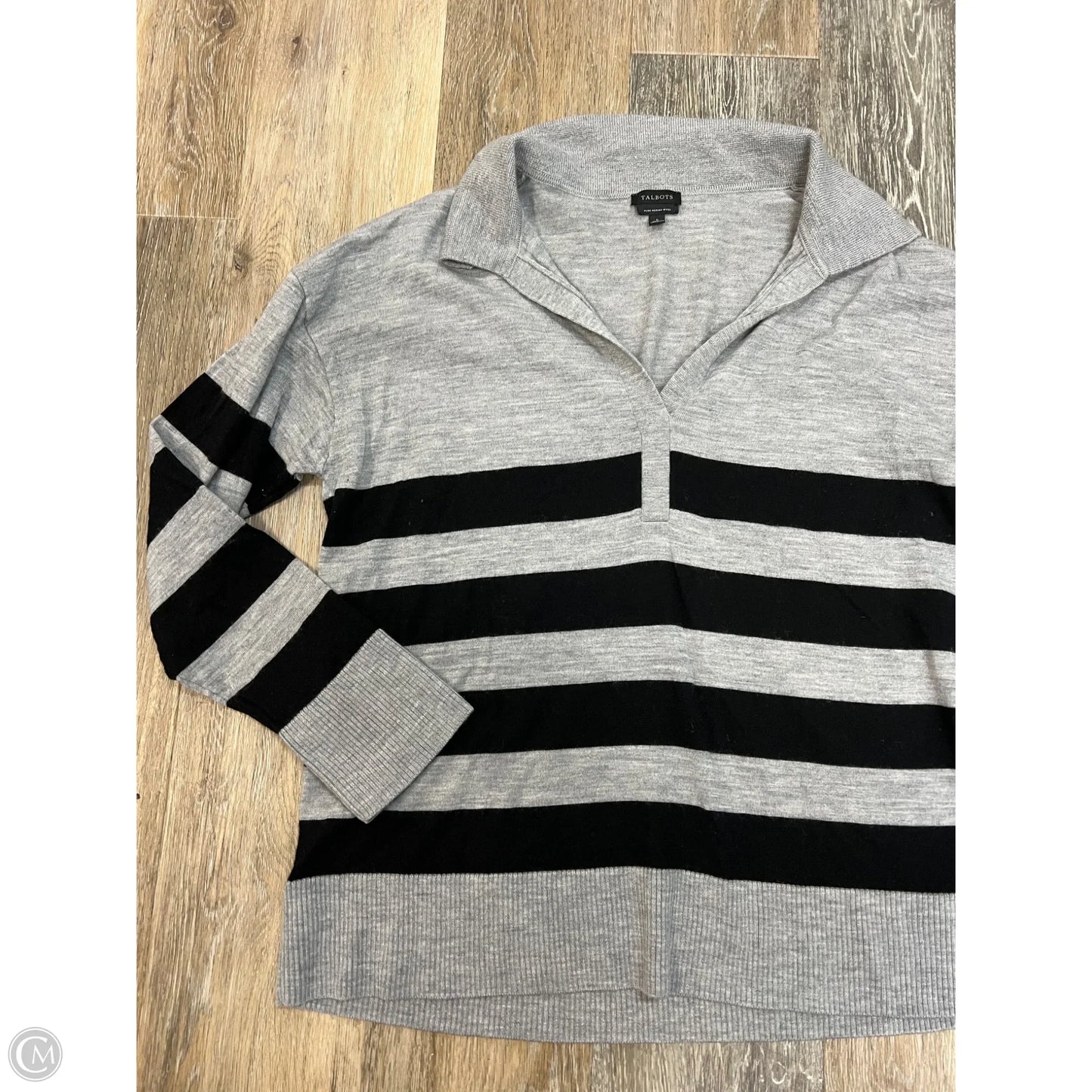 Sweater By Talbots In Grey, Size: L