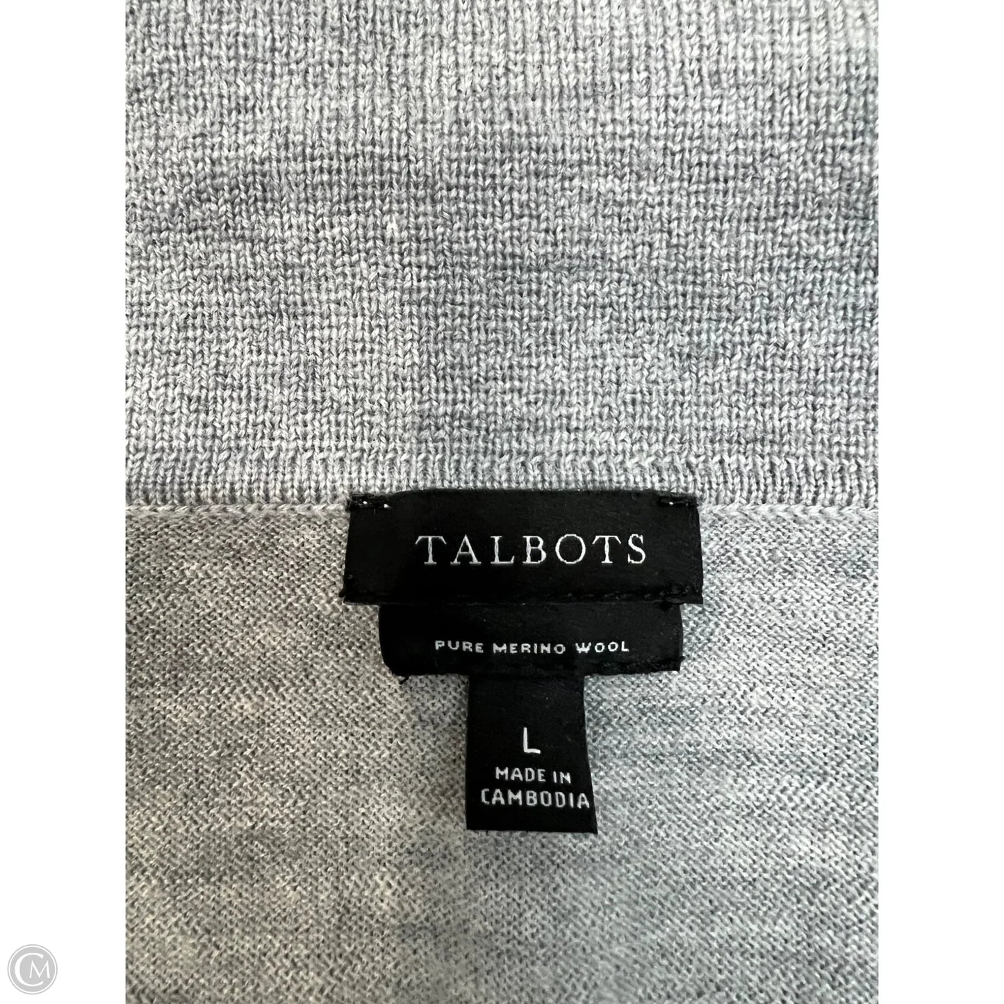 Sweater By Talbots In Grey, Size: L