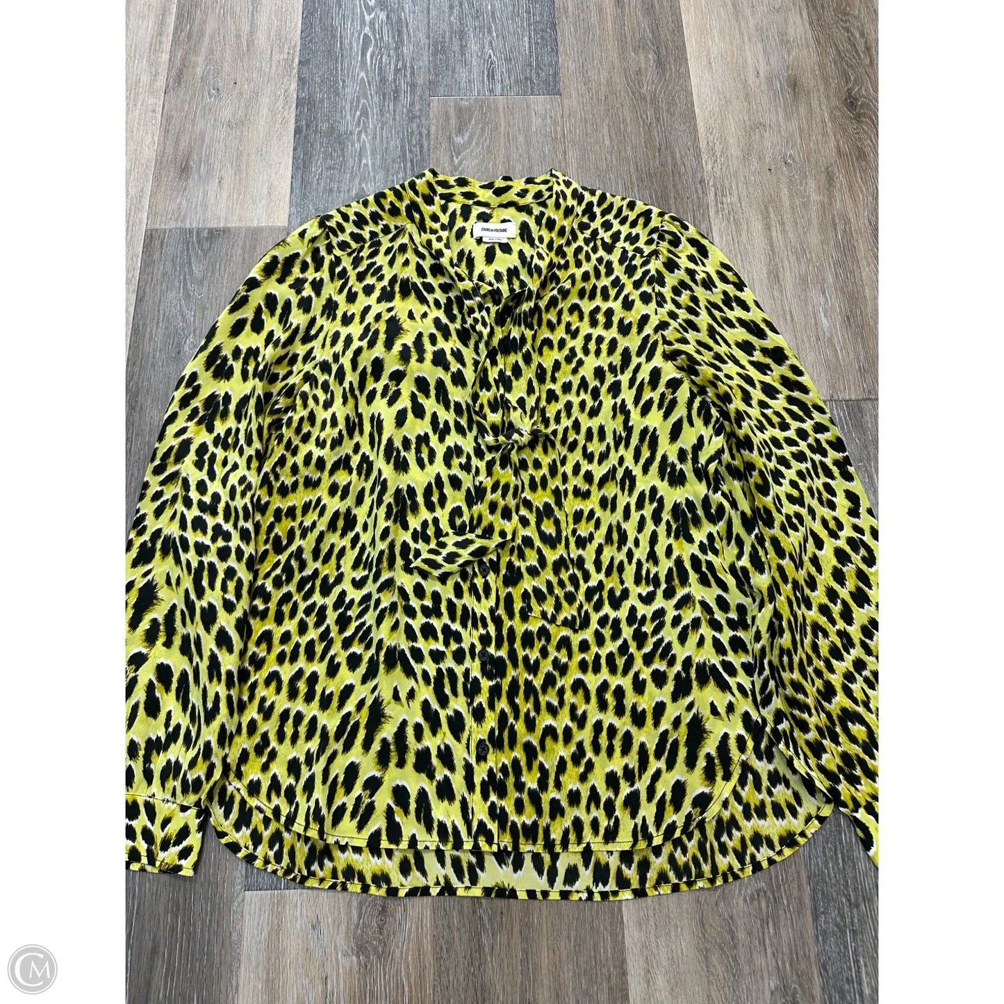 Blouse Long Sleeve By Zadig And Voltaire In Animal Print, Size: M