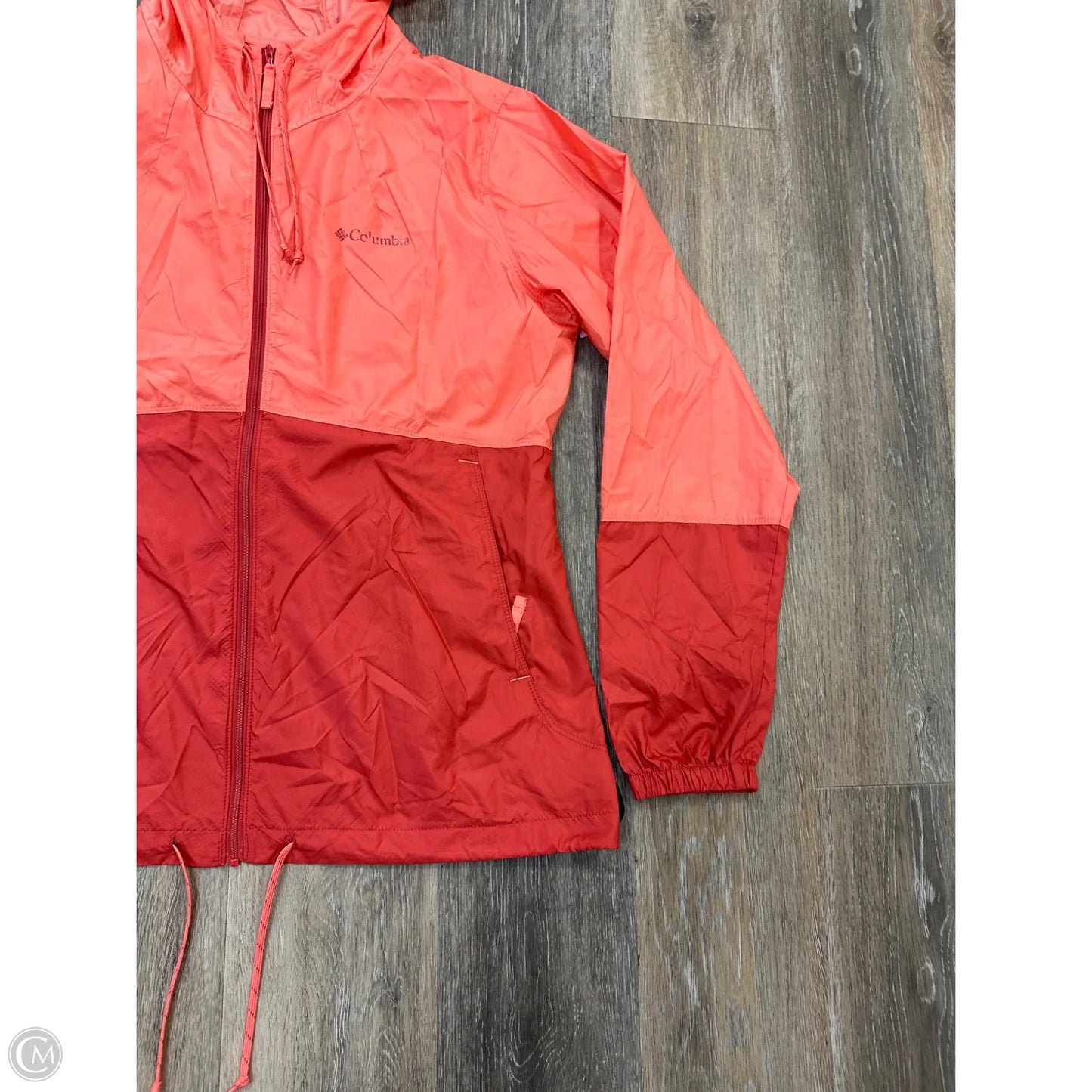 Jacket Windbreaker By Columbia In Coral, Size: L
