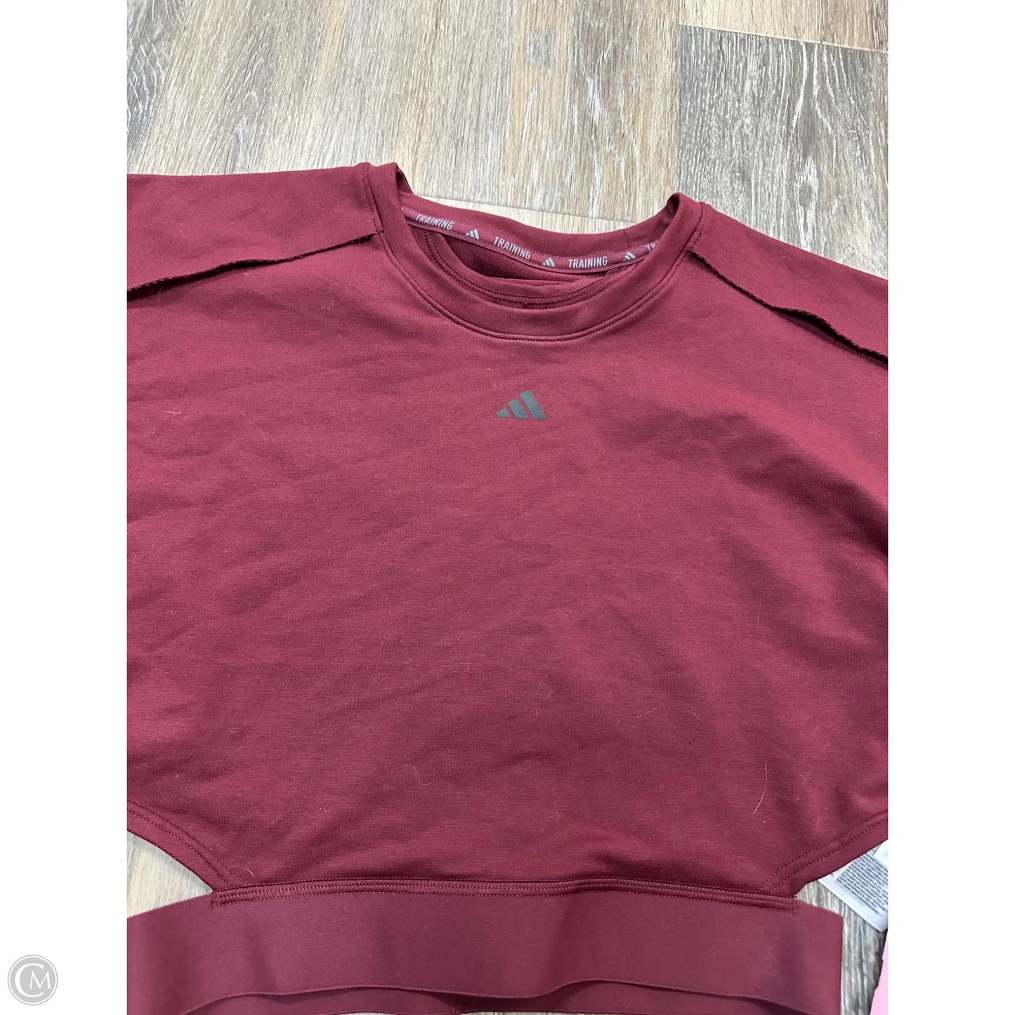 Athletic Top Short Sleeve By Adidas In Red, Size: Xs