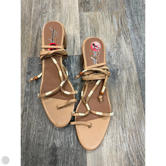 Sandals Heels Block By Free People In Tan, Size: 10
