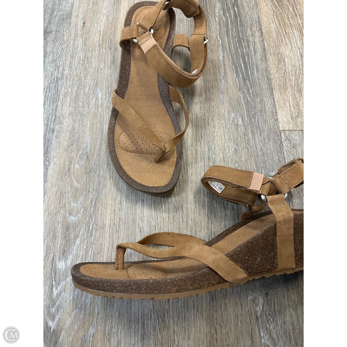 Sandals Heels Wedge By Teva In Brown, Size: 10