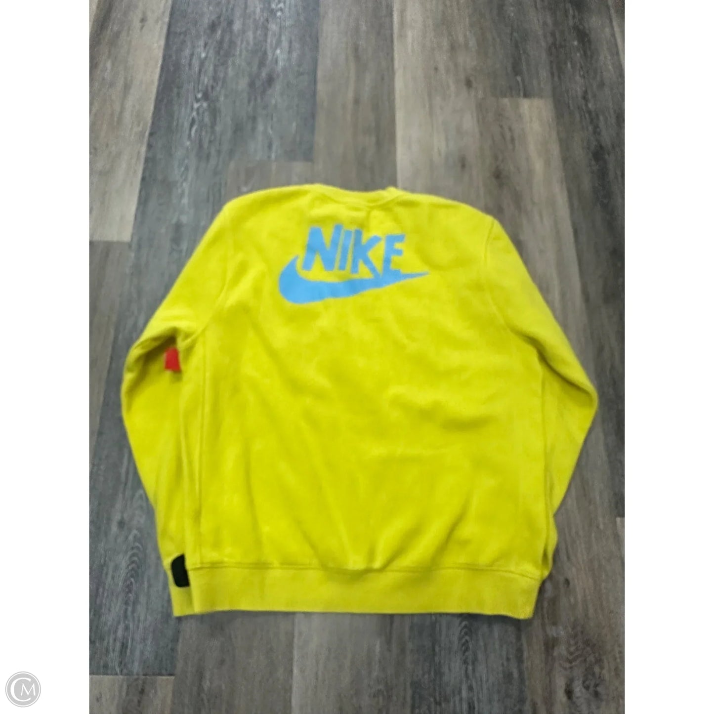 Athletic Sweatshirt Crewneck By Nike Apparel In Yellow, Size: S