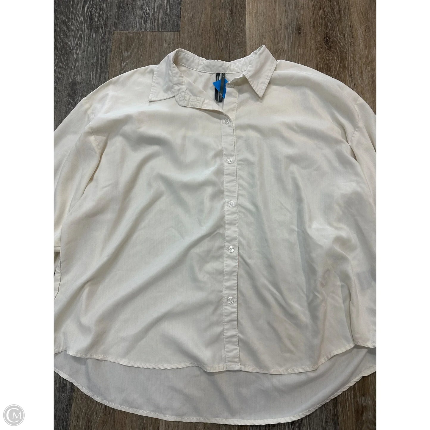 Blouse Long Sleeve By Anthropologie In Cream, Size: Xl