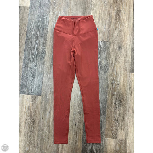 Athletic Leggings By Municipal In Red, Size: S