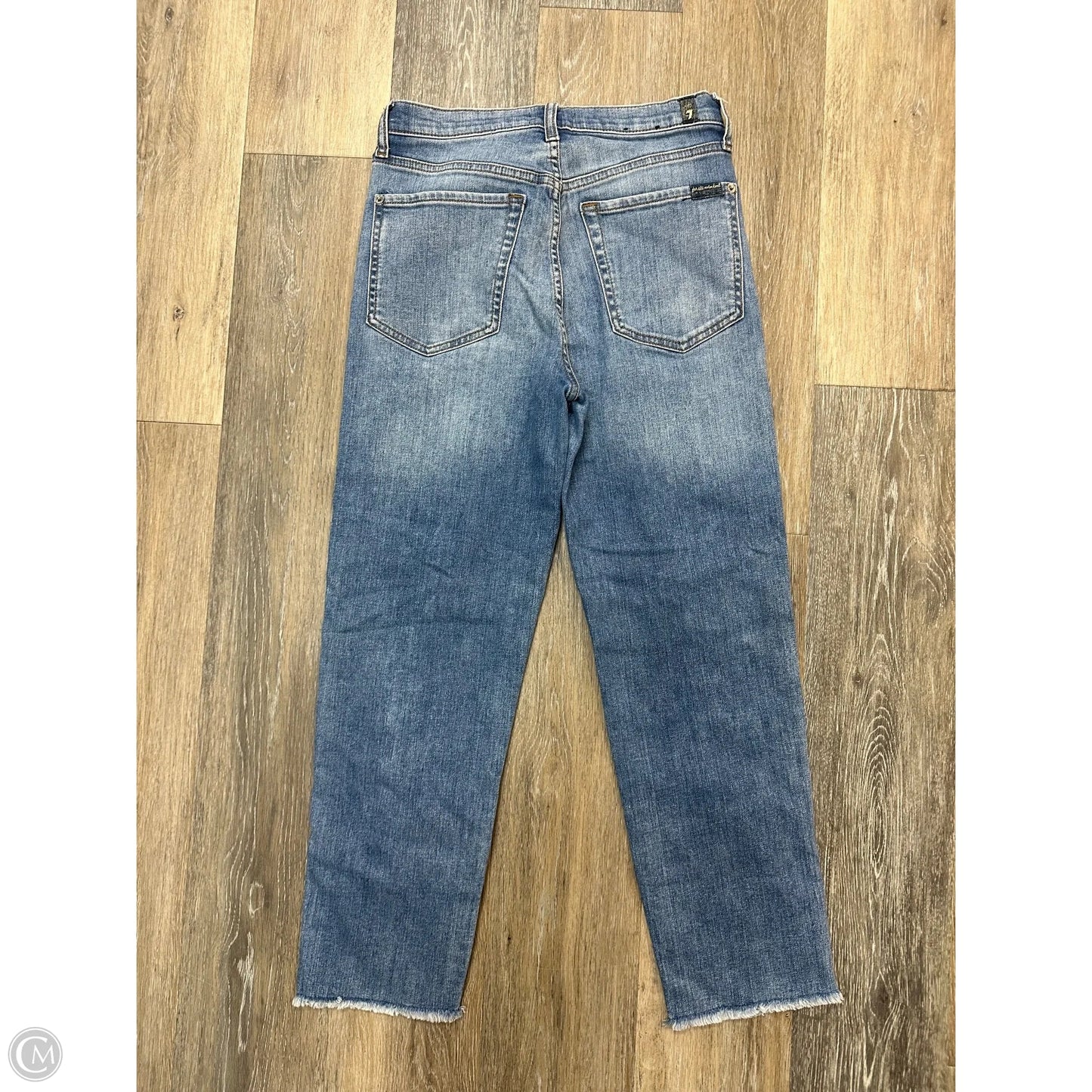 Jeans Straight By 7 For All Mankind In Blue Denim, Size: 4