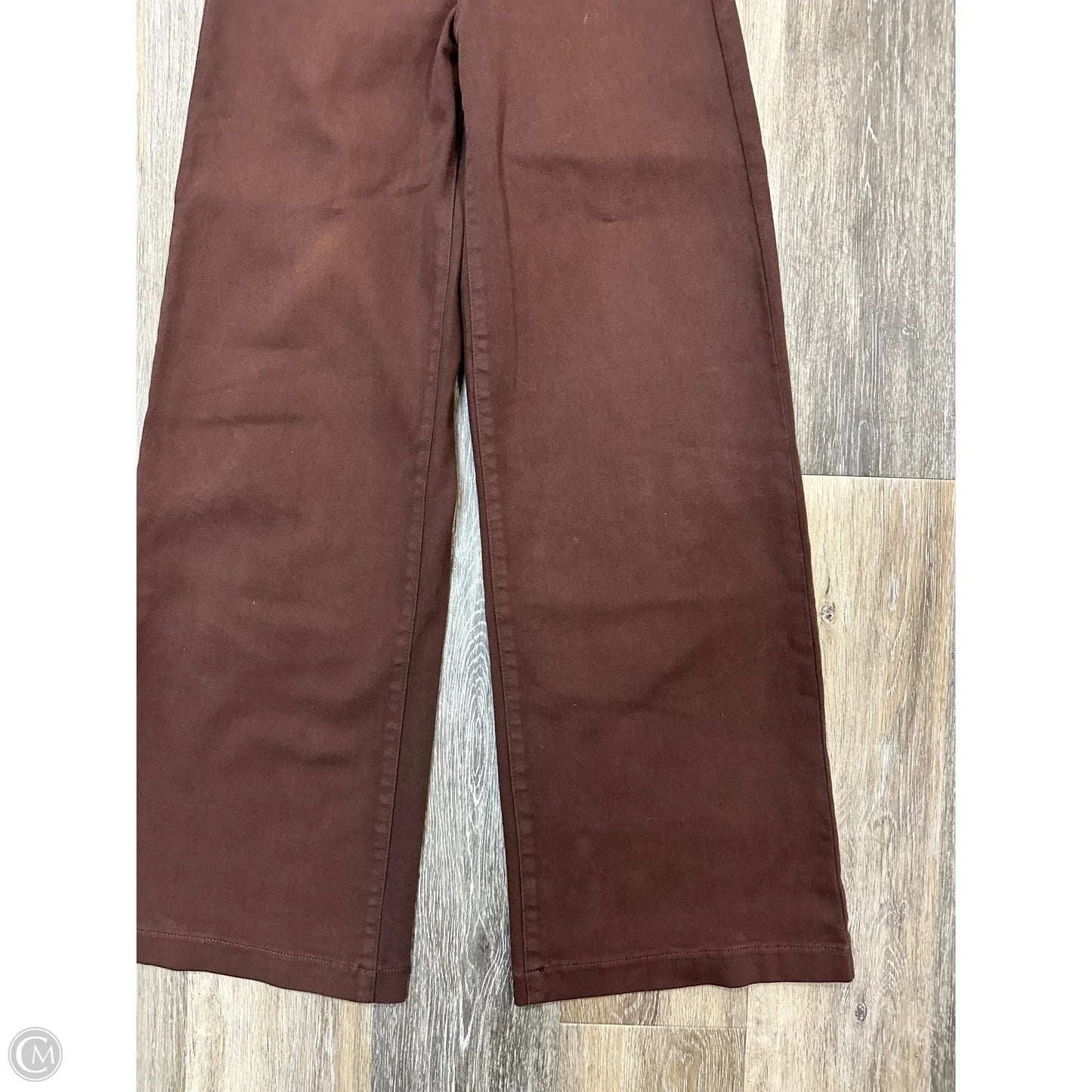 Jeans Wide Leg By Just Black In Brown Denim, Size: 0