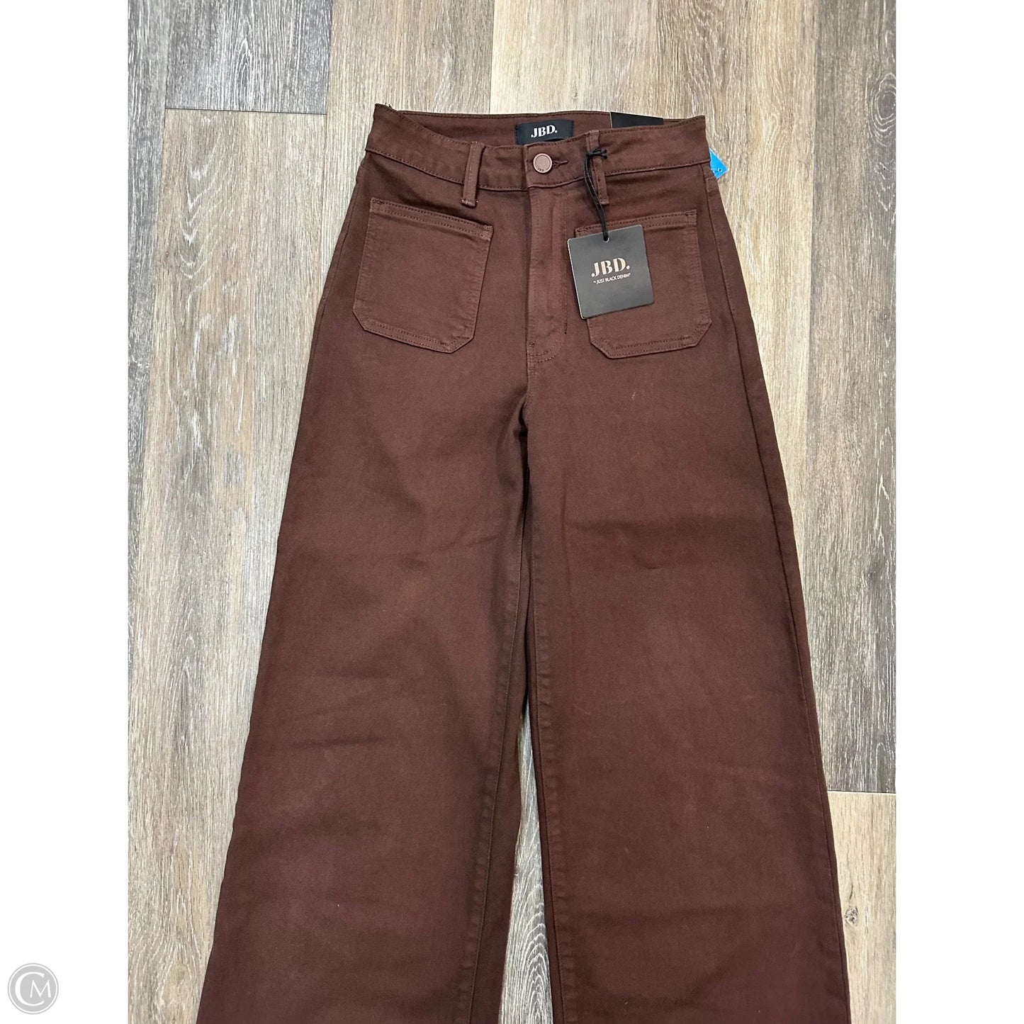 Jeans Wide Leg By Just Black In Brown Denim, Size: 0