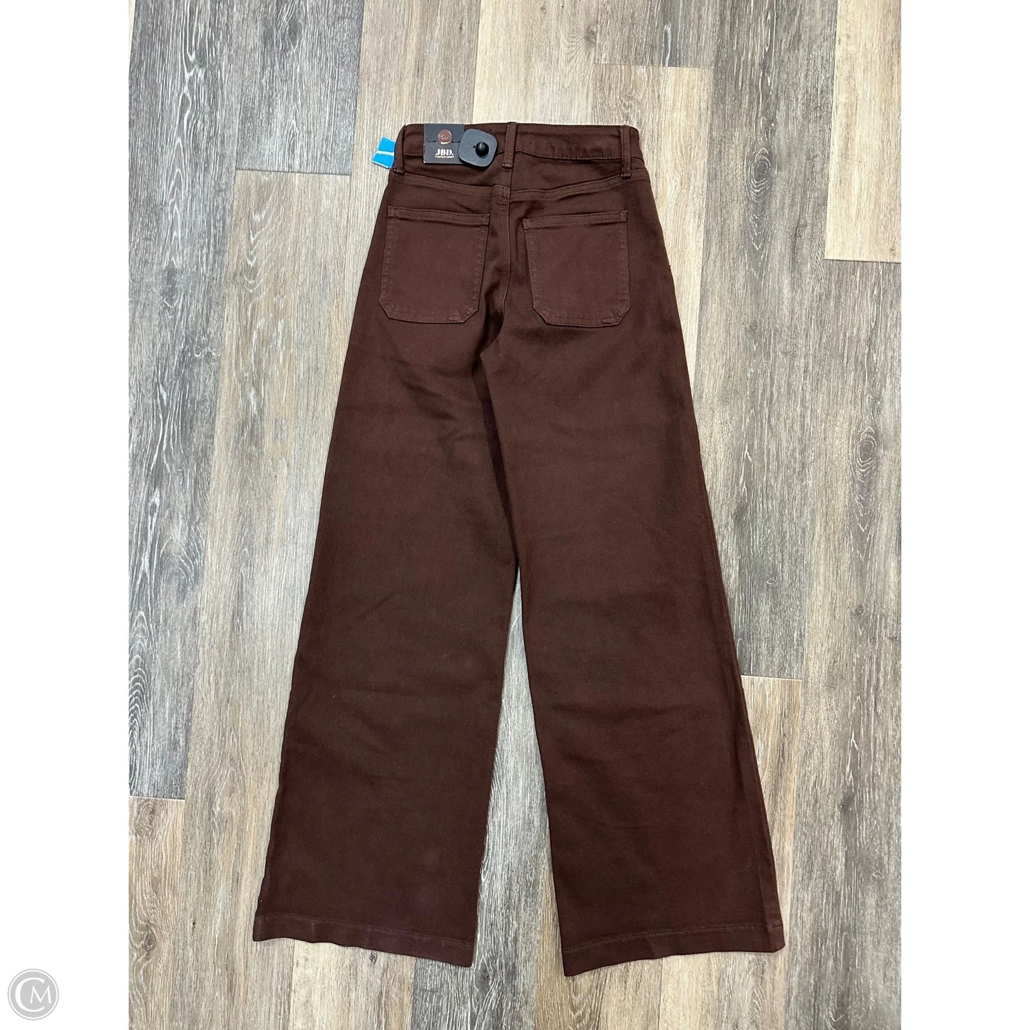 Jeans Wide Leg By Just Black In Brown Denim, Size: 0