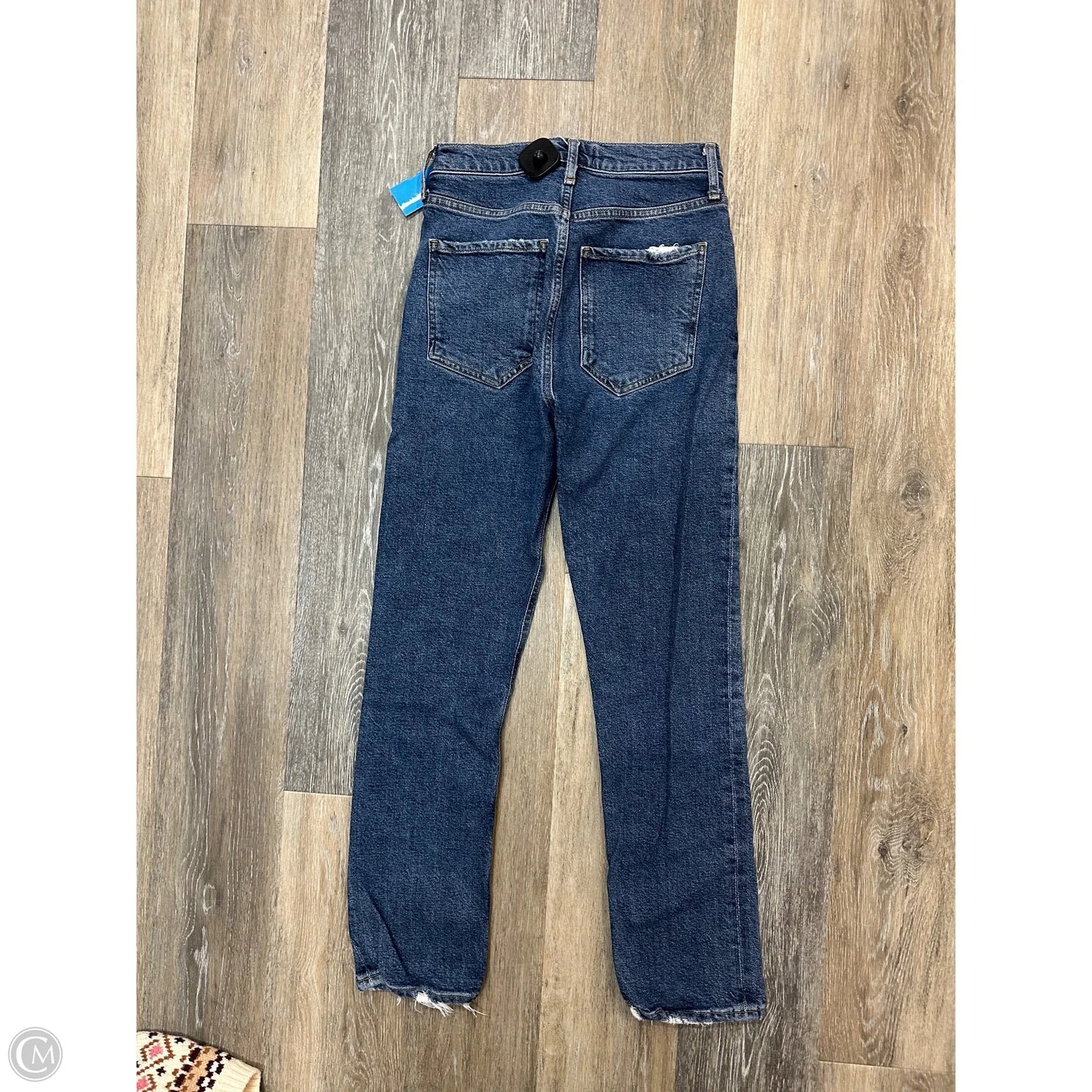 Jeans Straight By Agolde In Blue Denim, Size: 0