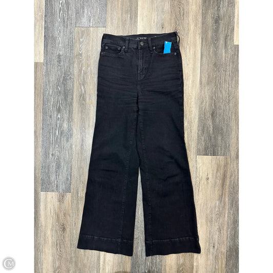 Jeans Wide Leg By J. Crew In Black Denim, Size: 0
