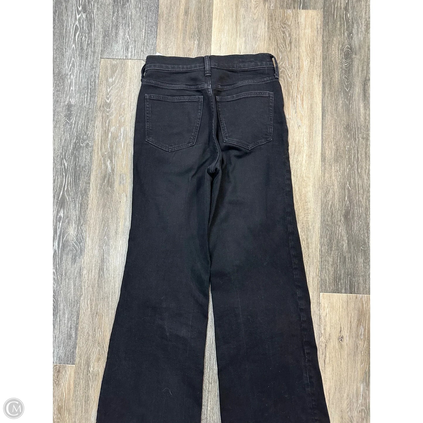 Jeans Wide Leg By J. Crew In Black Denim, Size: 0
