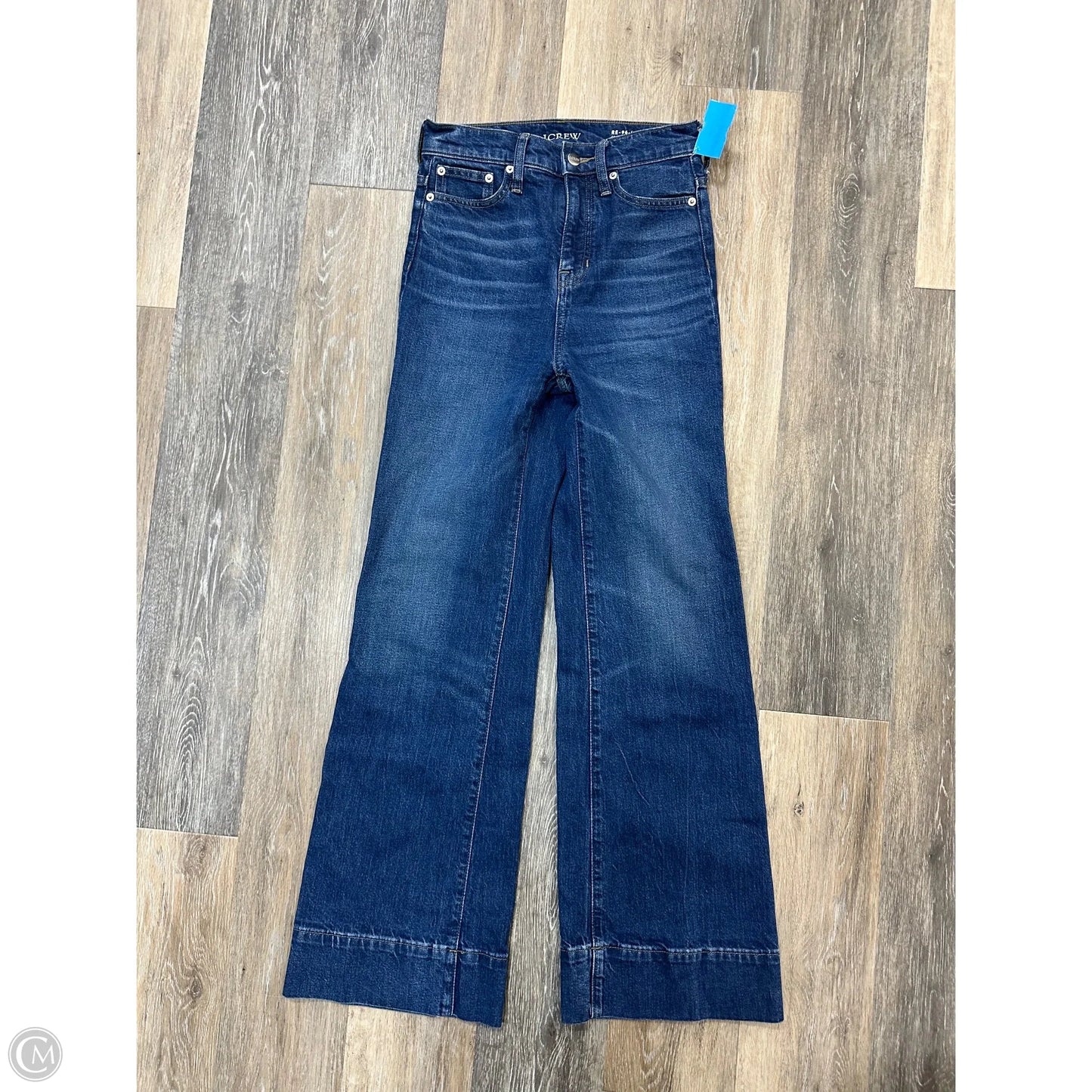 Jeans Wide Leg By J. Crew In Blue Denim, Size: 0