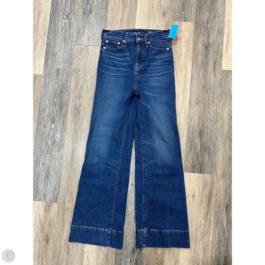 Jeans Wide Leg By J. Crew In Blue Denim, Size: 0