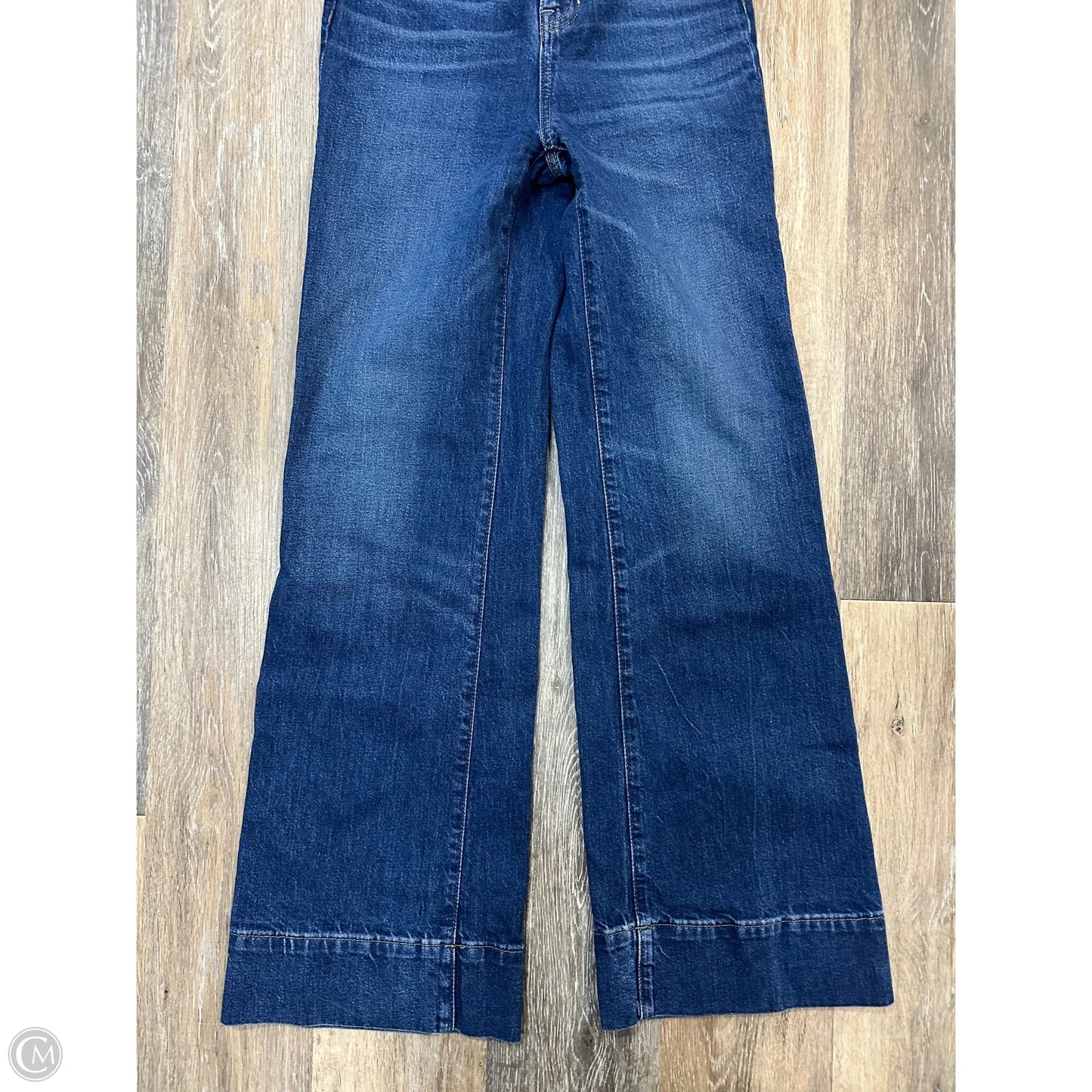 Jeans Wide Leg By J. Crew In Blue Denim, Size: 0