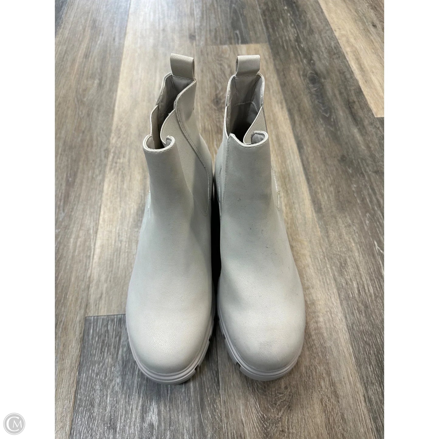 Boots Ankle Heels By Mia In Grey, Size: 8.5