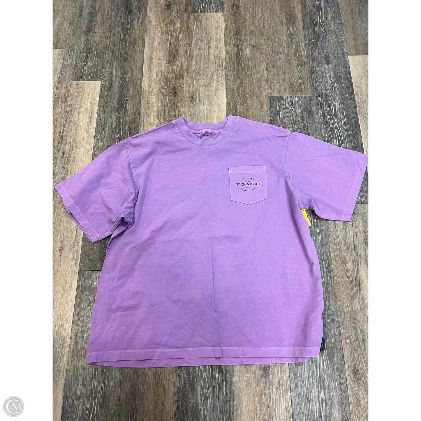 Top Short Sleeve Designer By Coach In Purple, Size: Xxl