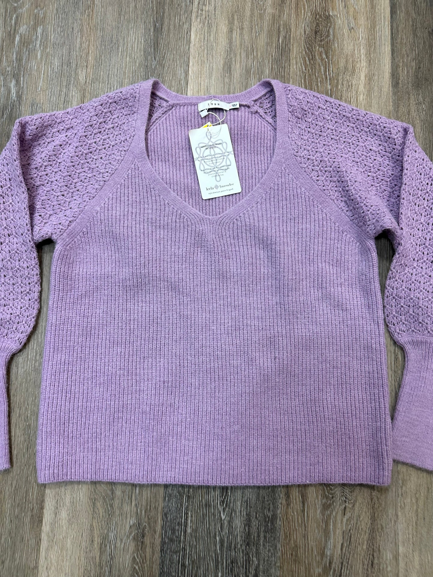 Sweater By Lush In Purple, Size: L