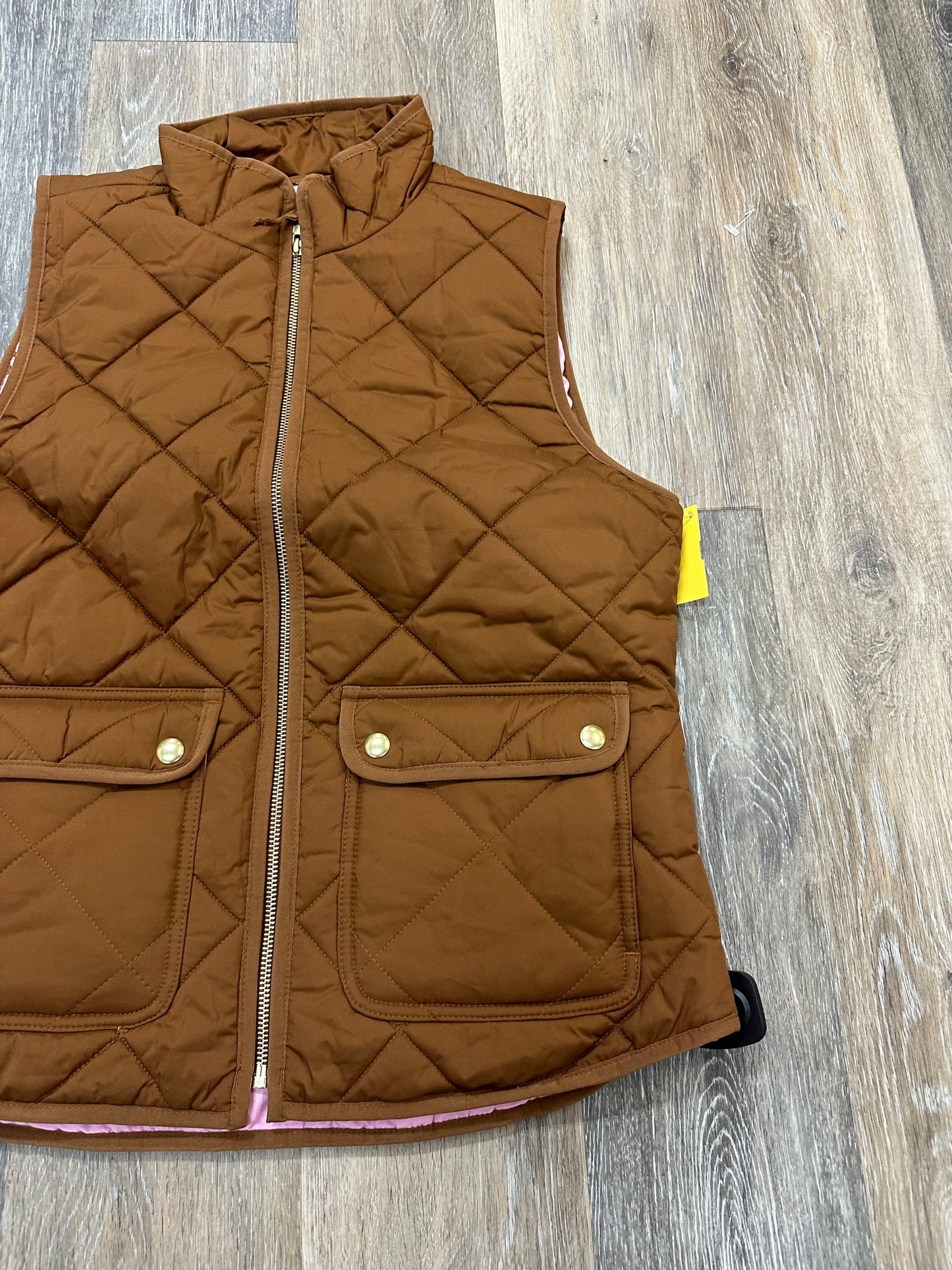 Vest Puffer & Quilted By J. Crew In Tan, Size: S