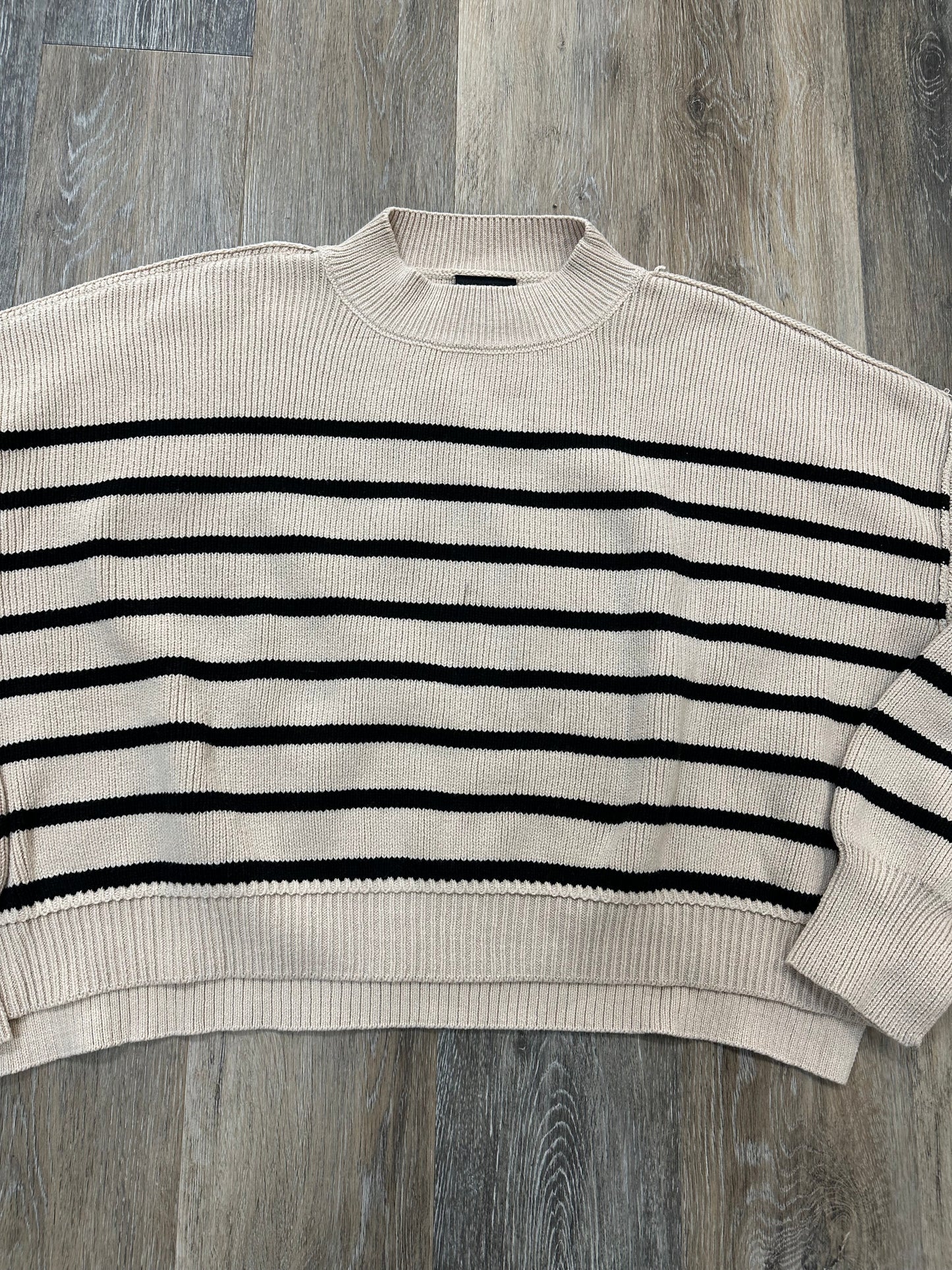 Sweater By Miou Muse In Striped Pattern, Size: L