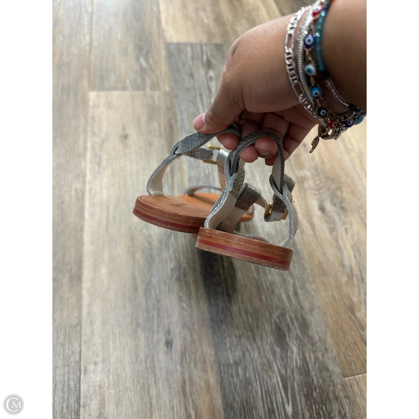 Sandals Flats By Hammitt In Silver, Size: 7