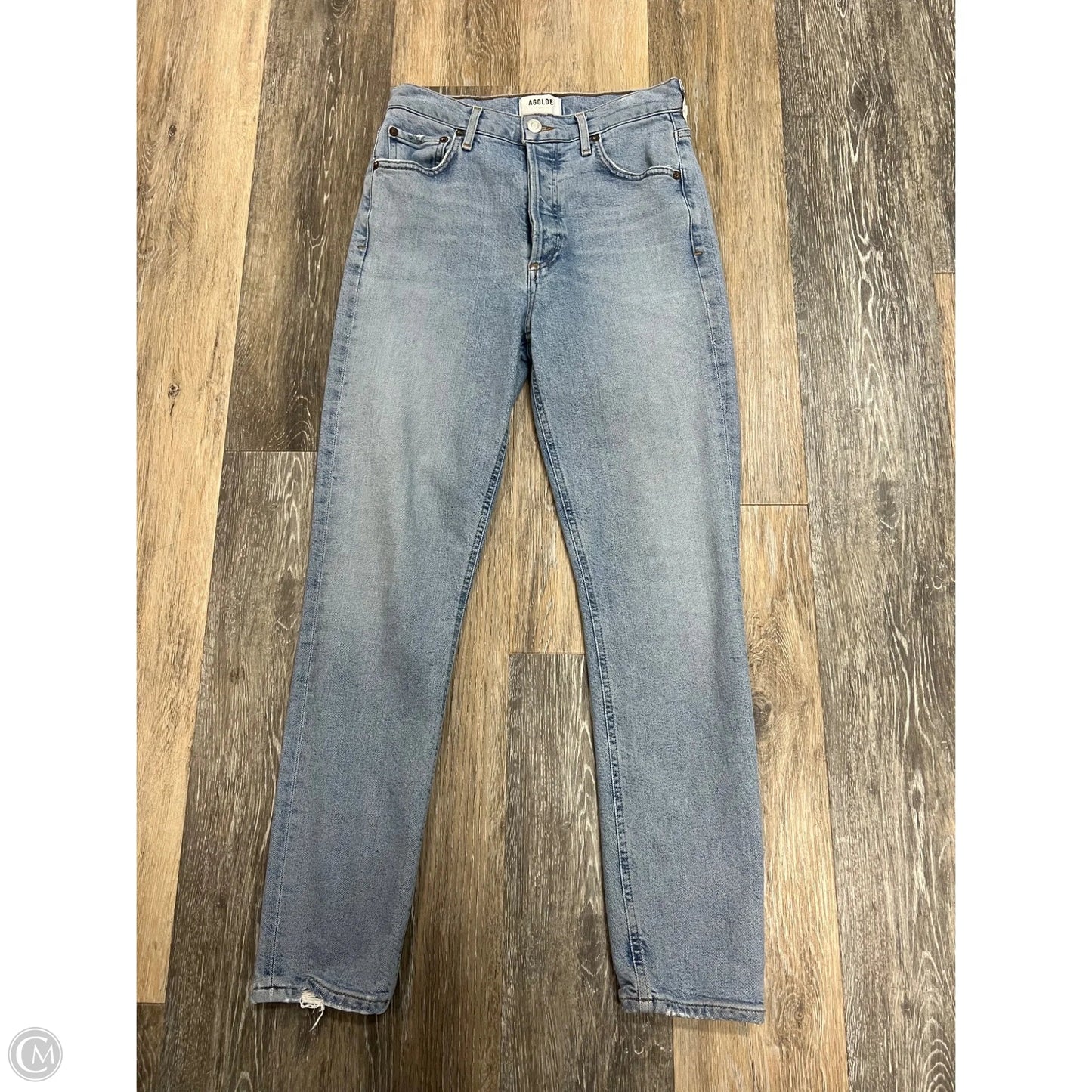 Jeans Skinny By Agolde In Blue Denim, Size: 2/26