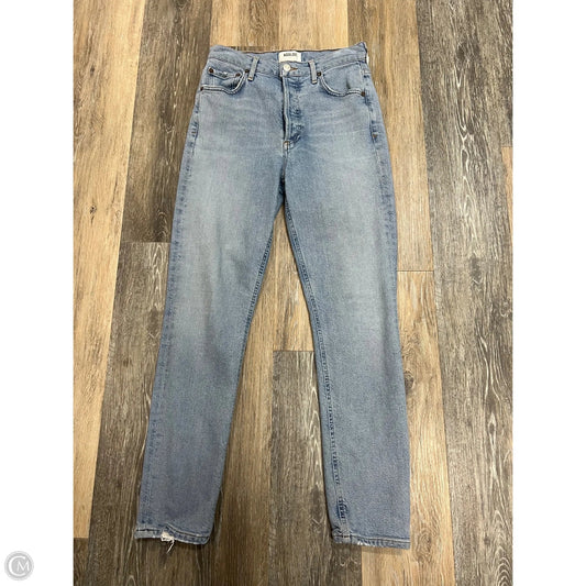 Jeans Skinny By Agolde In Blue Denim, Size: 2/26