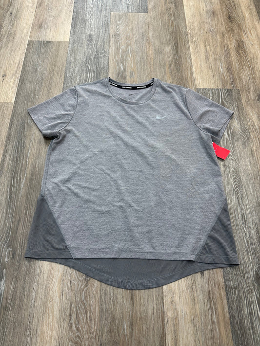Grey Athletic Top Short Sleeve Nike, Size L