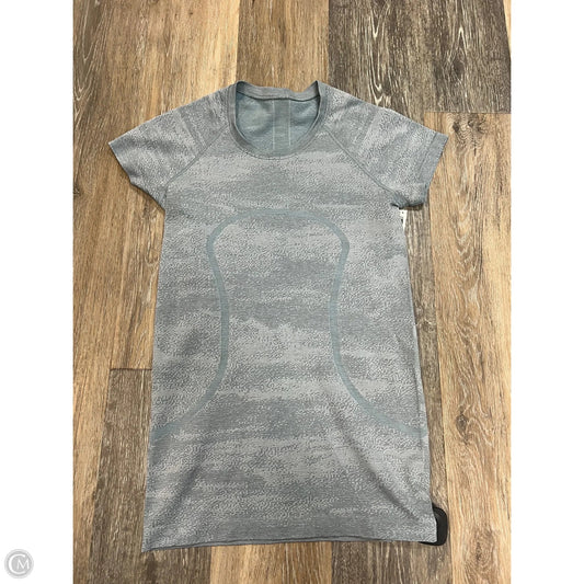Athletic Top Short Sleeve By Lululemon In Blue, Size: 6