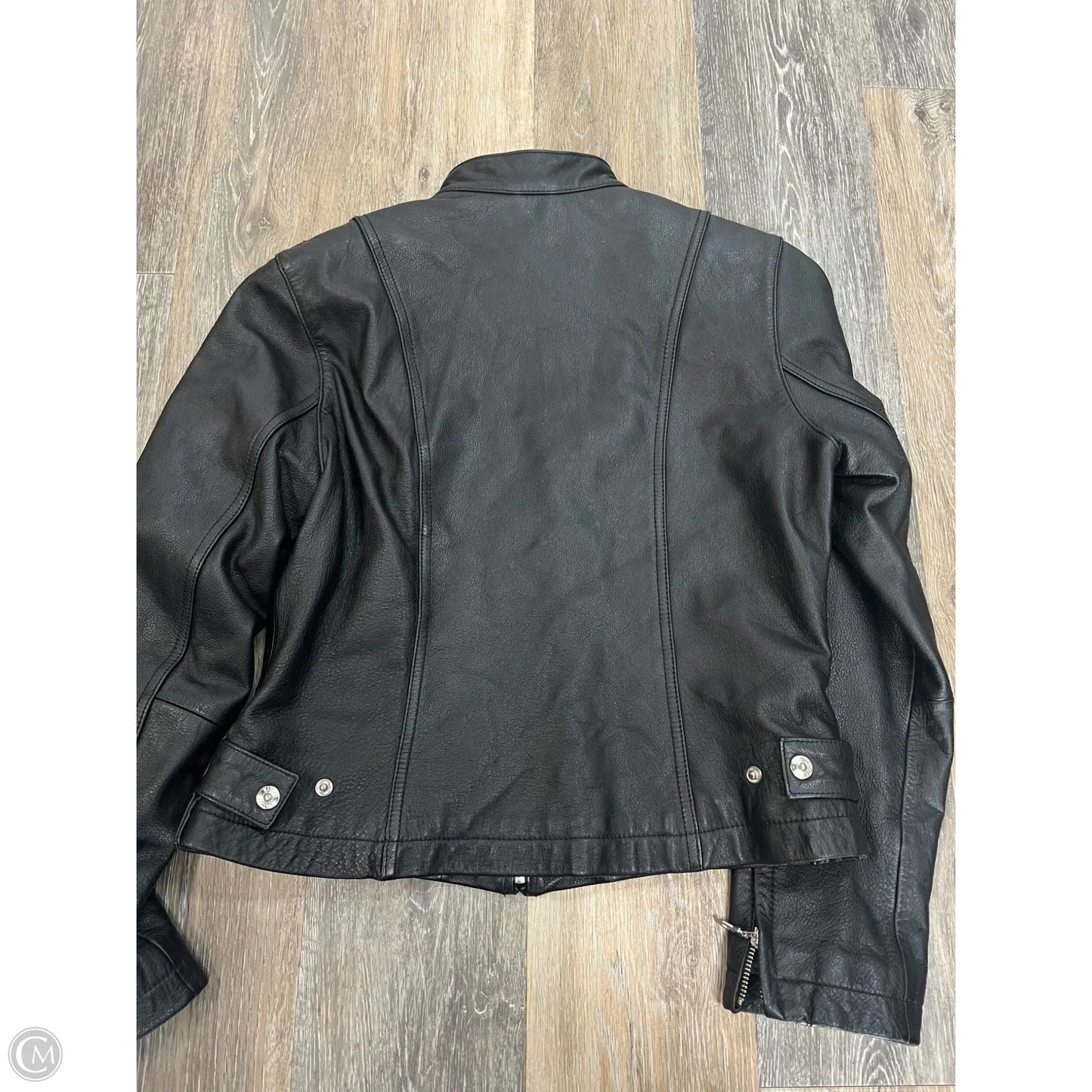 Jacket Leather By Wilsons Leather In Black, Size: M
