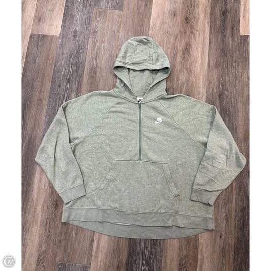 Athletic Sweatshirt Hoodie By Nike In Green, Size: Xl