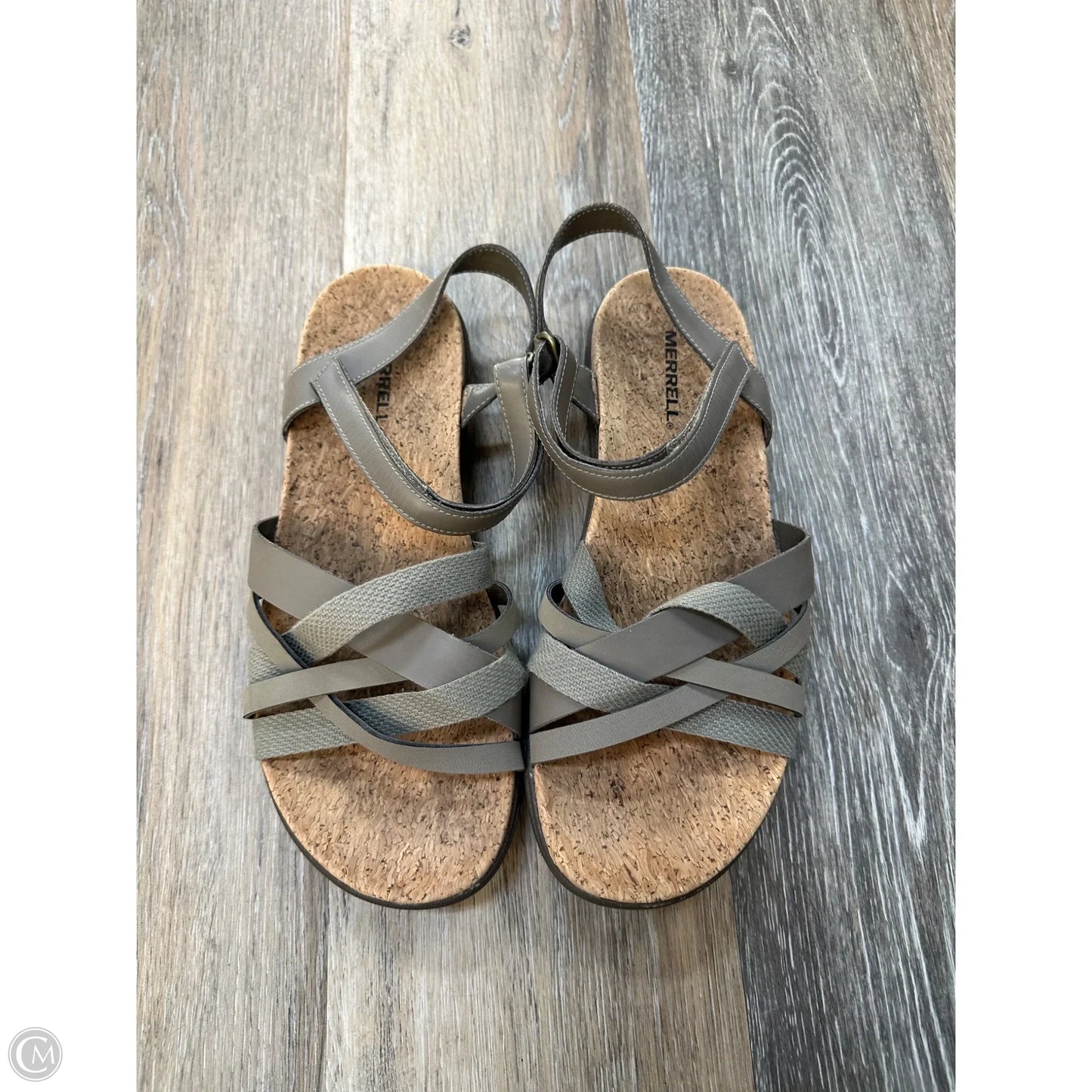 Sandals Flip Flops By Merrell In Grey, Size: 12