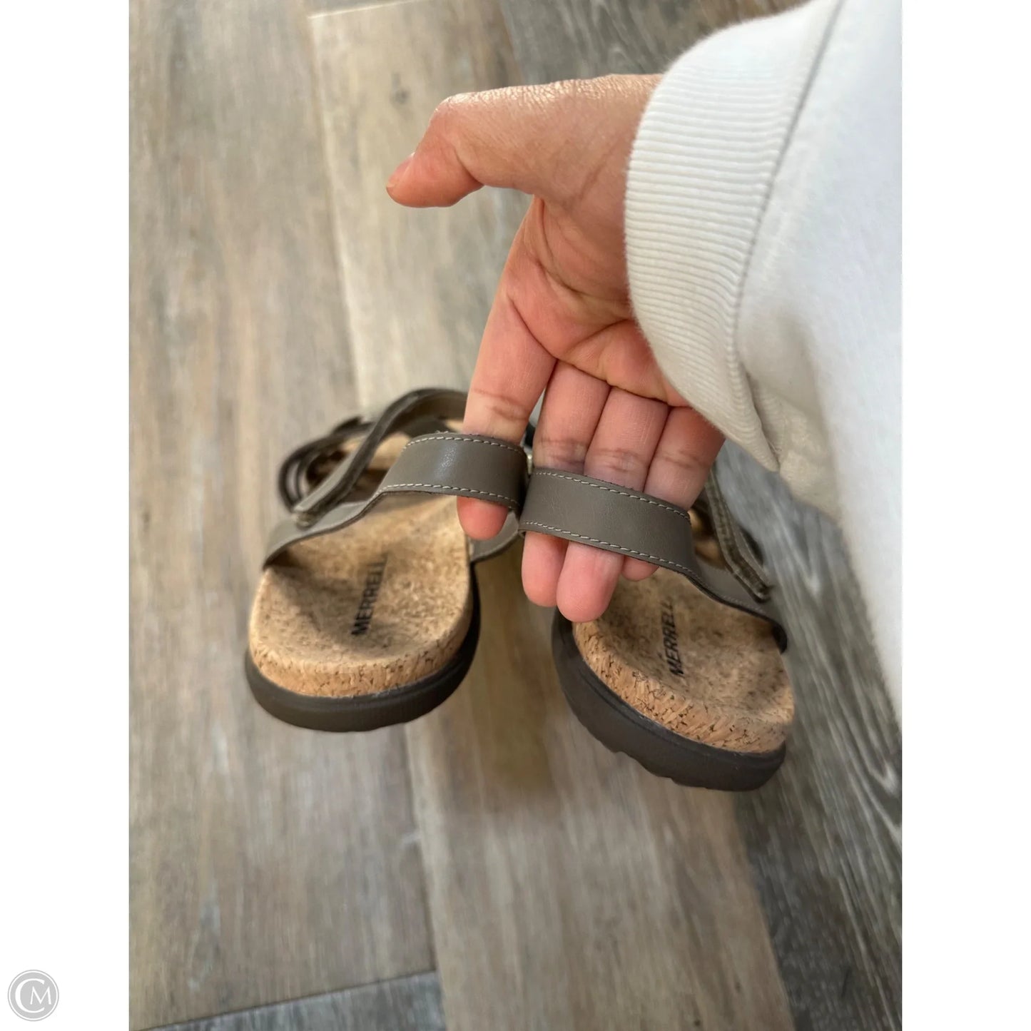 Sandals Flip Flops By Merrell In Grey, Size: 12