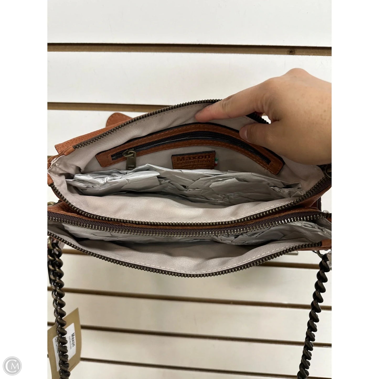 Crossbody Leather By Maxon Collection, Size: Small
