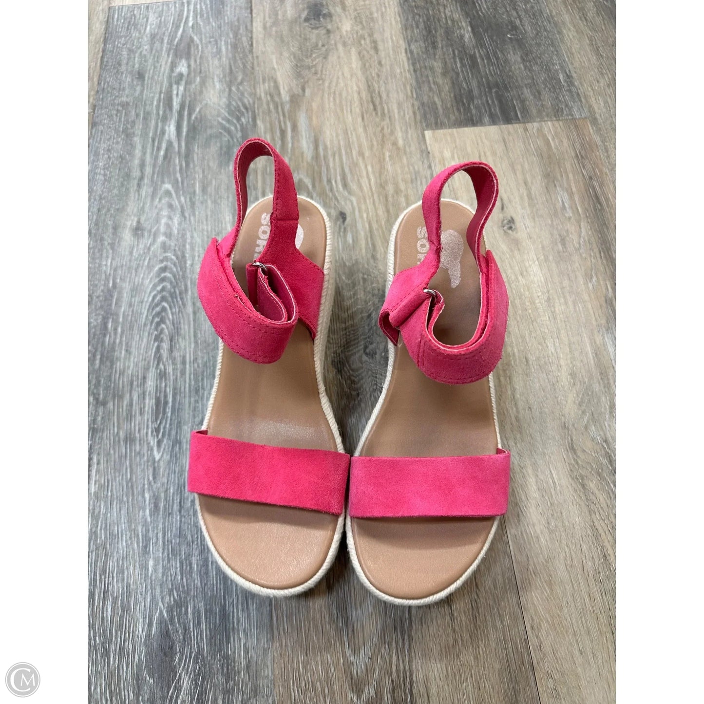 -Sandals Heels Block By Sorel In Pink, Size: 7.5