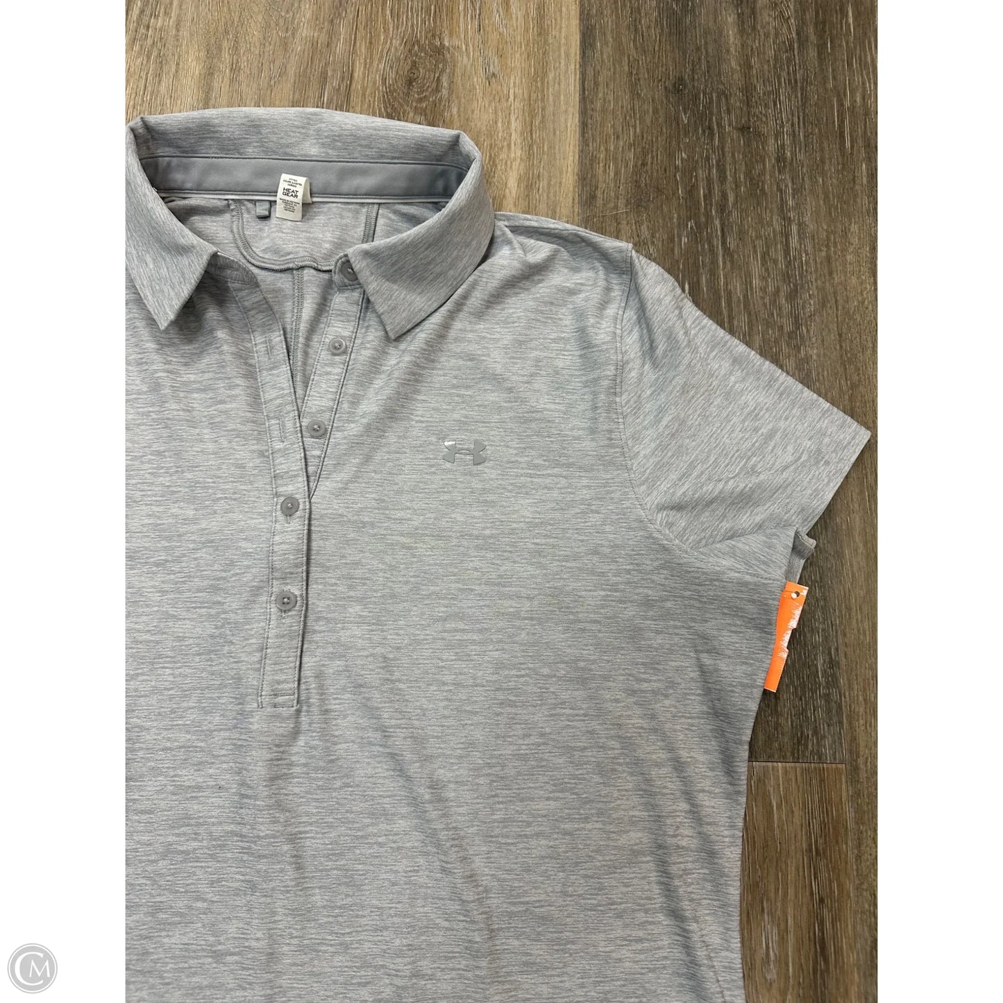 Athletic Top Short Sleeve By Under Armour In Grey, Size: Xl