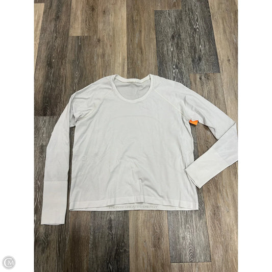 Athletic Top Long Sleeve Crewneck By Lululemon In Grey, Size: 16