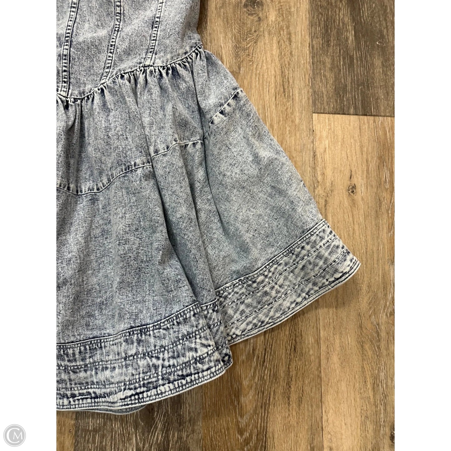 Dress Casual Short By Free People In Blue Denim, Size: Xs