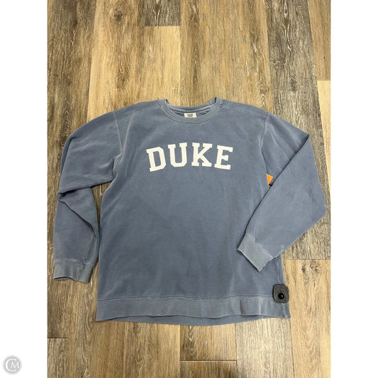 Sweatshirt Crewneck By Comfort Colors In Blue, Size: M