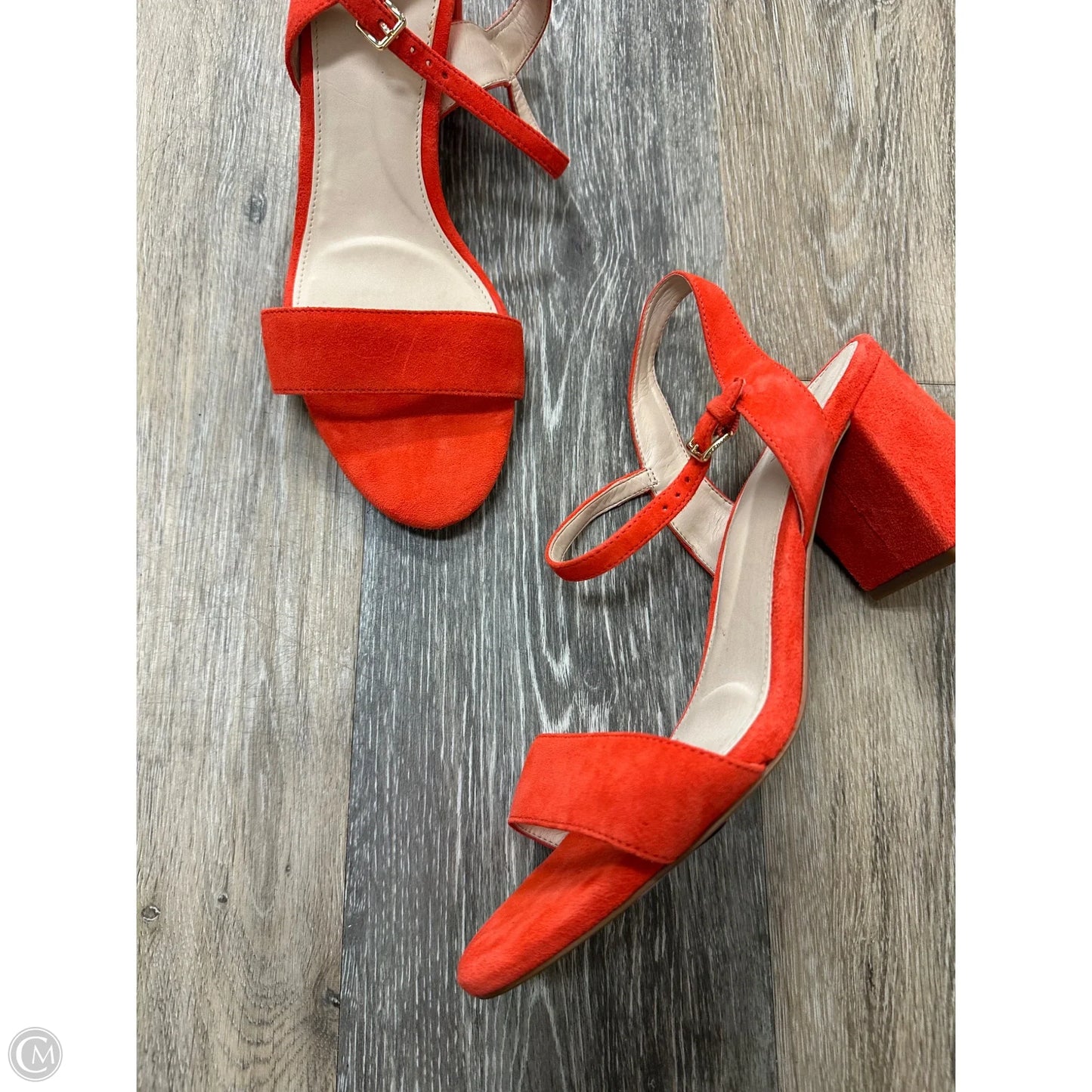 Sandals Heels Block By Cole-haan In Orange, Size: 10
