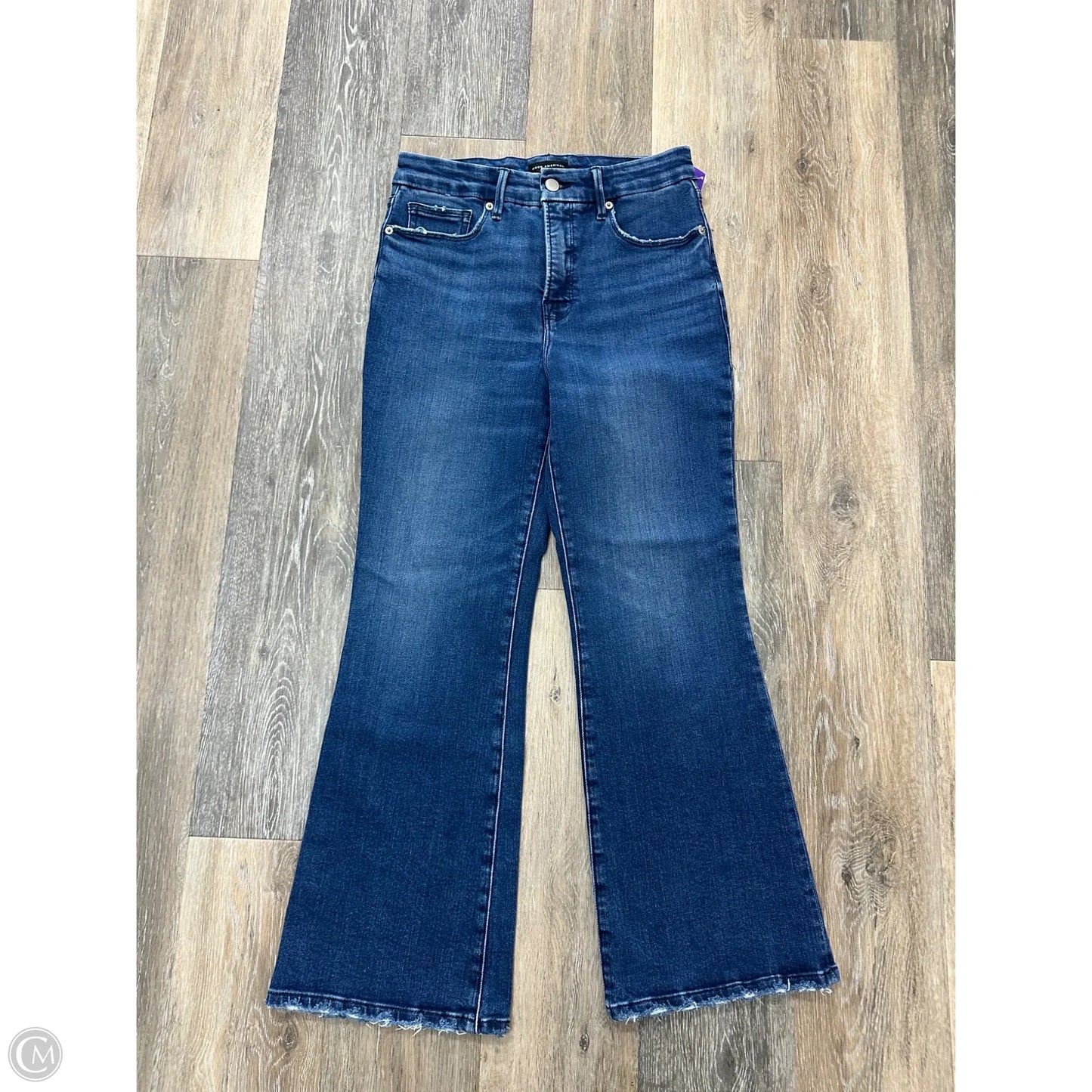 Jeans Straight By Good American In Blue Denim, Size: 6