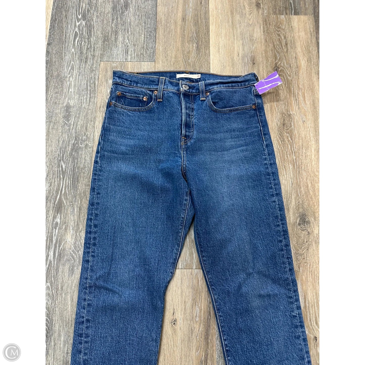 Jeans Straight By Levis In Blue Denim, Size: 6