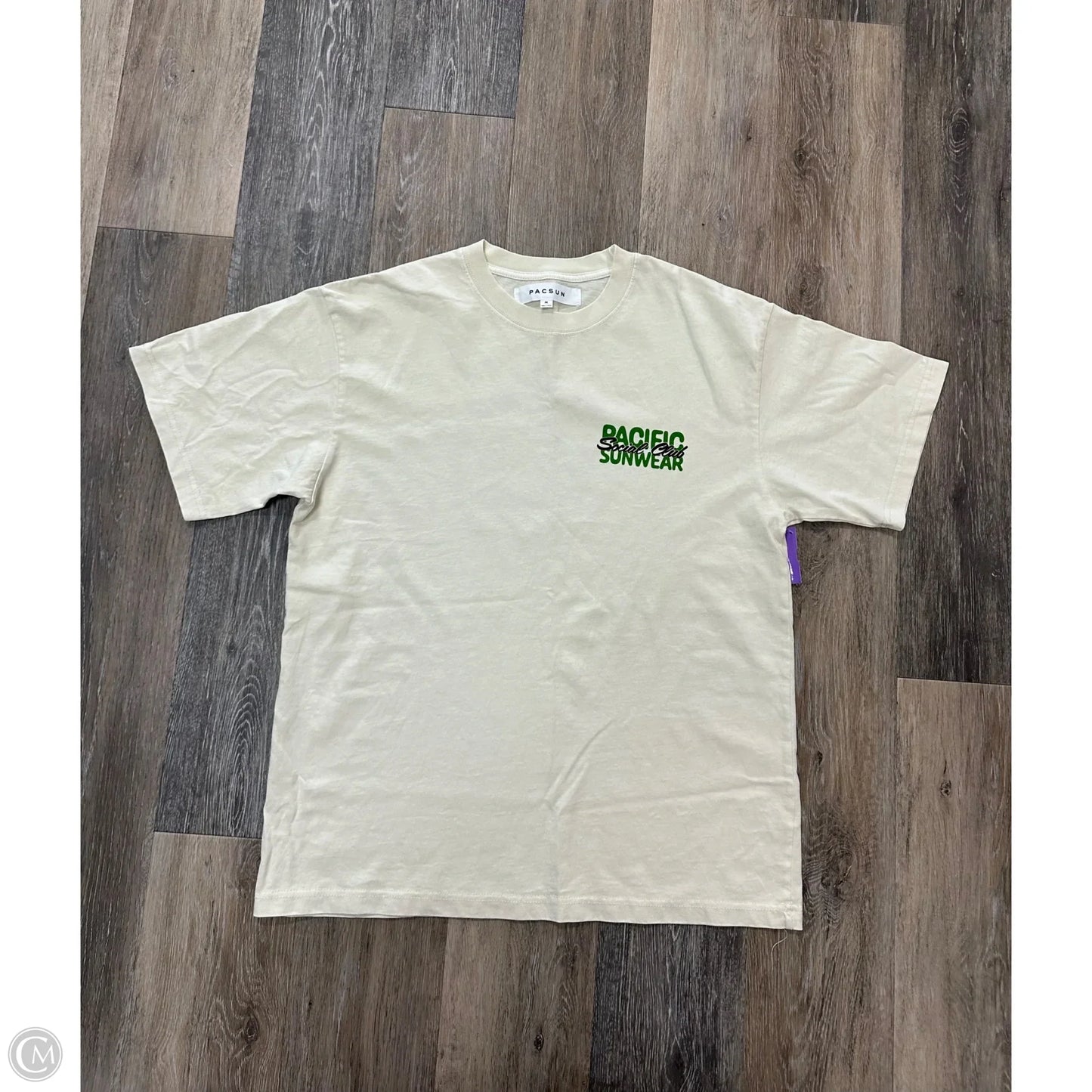 Top Short Sleeve By Pacsun In Cream, Size: M