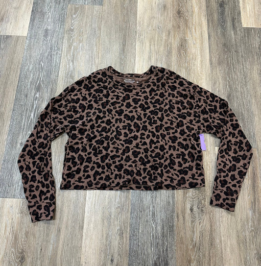 Top Long Sleeve By Abercrombie And Fitch In Animal Print, Size: S