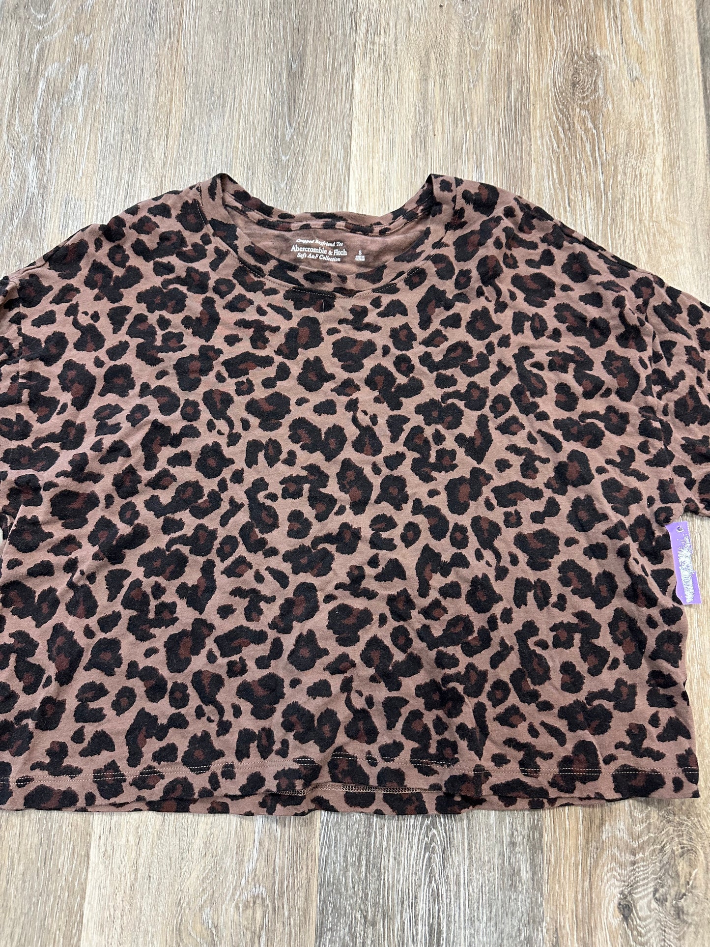 Top Long Sleeve By Abercrombie And Fitch In Animal Print, Size: S