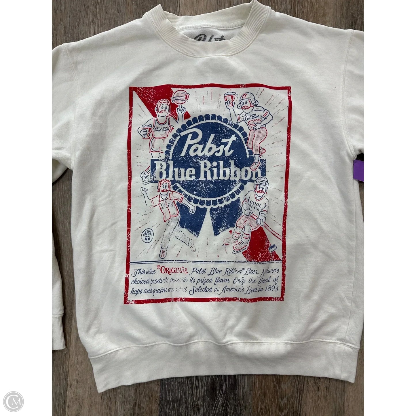 Sweatshirt Crewneck By Pabst In White, Size: S