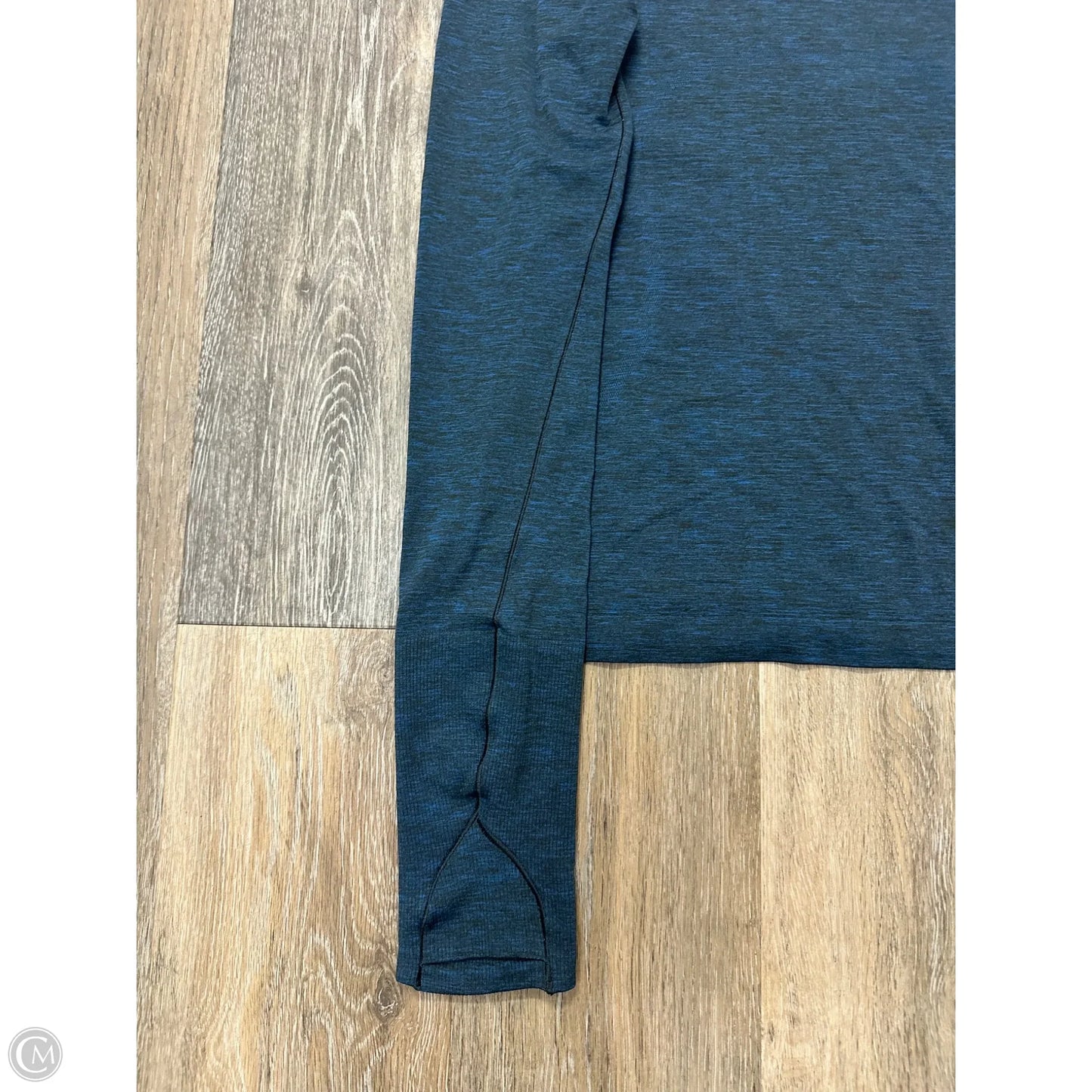 Athletic Top Long Sleeve Collar By Lululemon In Blue, Size: 6